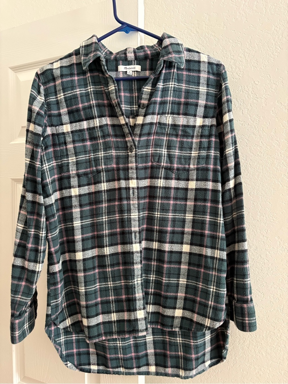 Madewell Plaid Flannel Long-Sleeve Button-Up Shirt